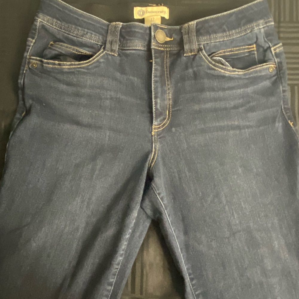 Democracy Blue Denim Jeans AB technology size 12 boot cut - Picture 2 of 7